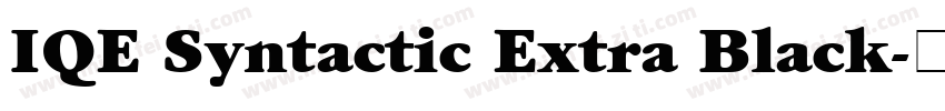 IQE Syntactic Extra Black字体转换